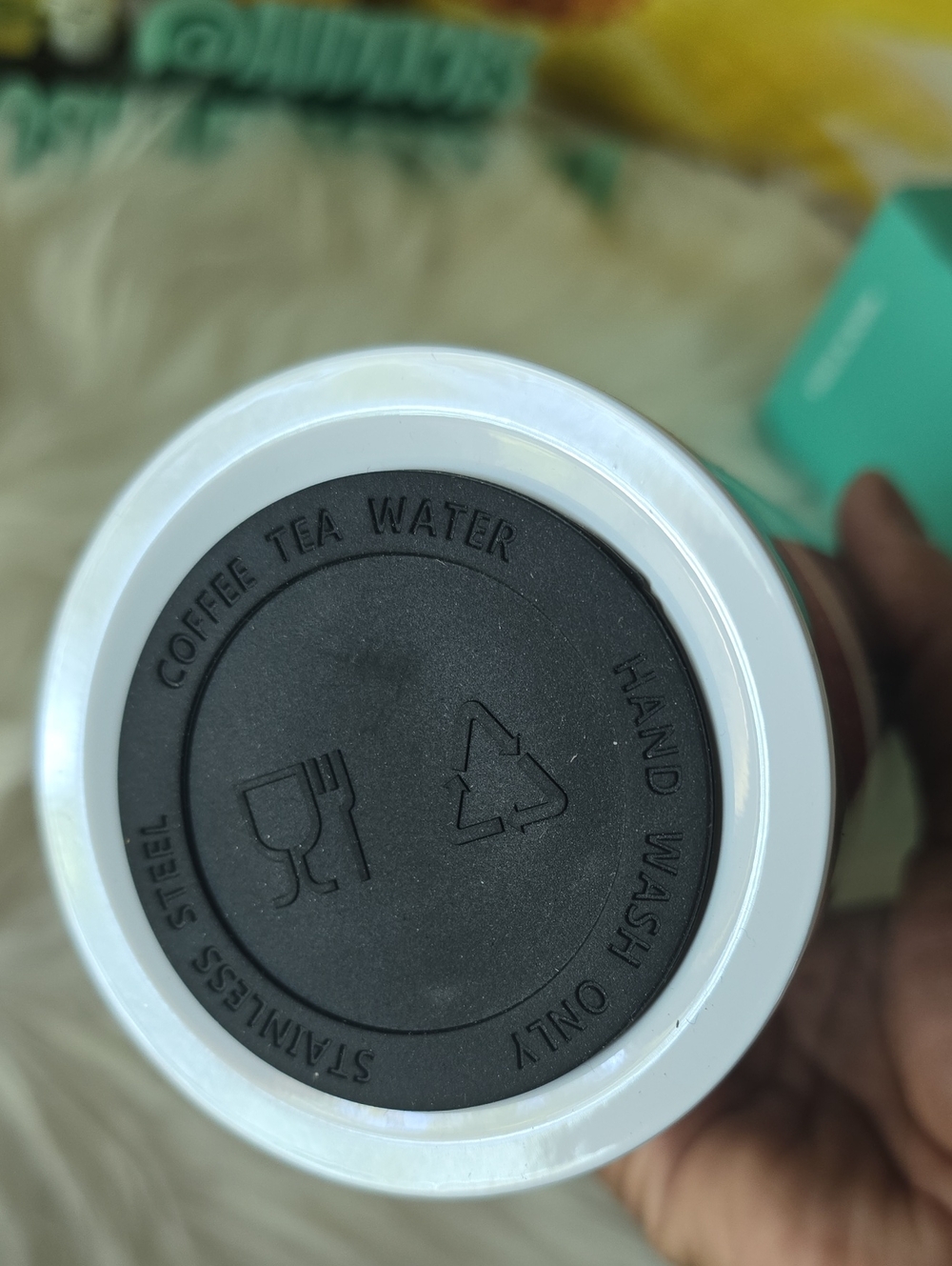 FASHION NWT Travel Tumbler With Lid And Straw, And Scrubber, Off BRAND - Picture 5 of 6